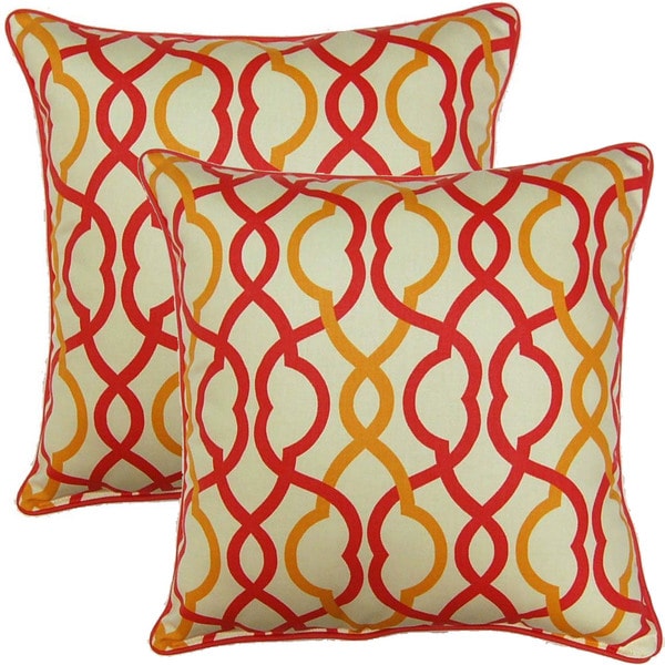 Make Waves Sorbet 17 inch Throw Pillows (Set of 2) Throw Pillows