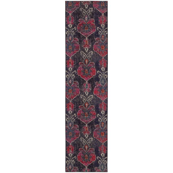 Shop Antiqued Modern Grey/ Pink Area Runner Rug 2'7 x 10' On Sale Free Shipping Today