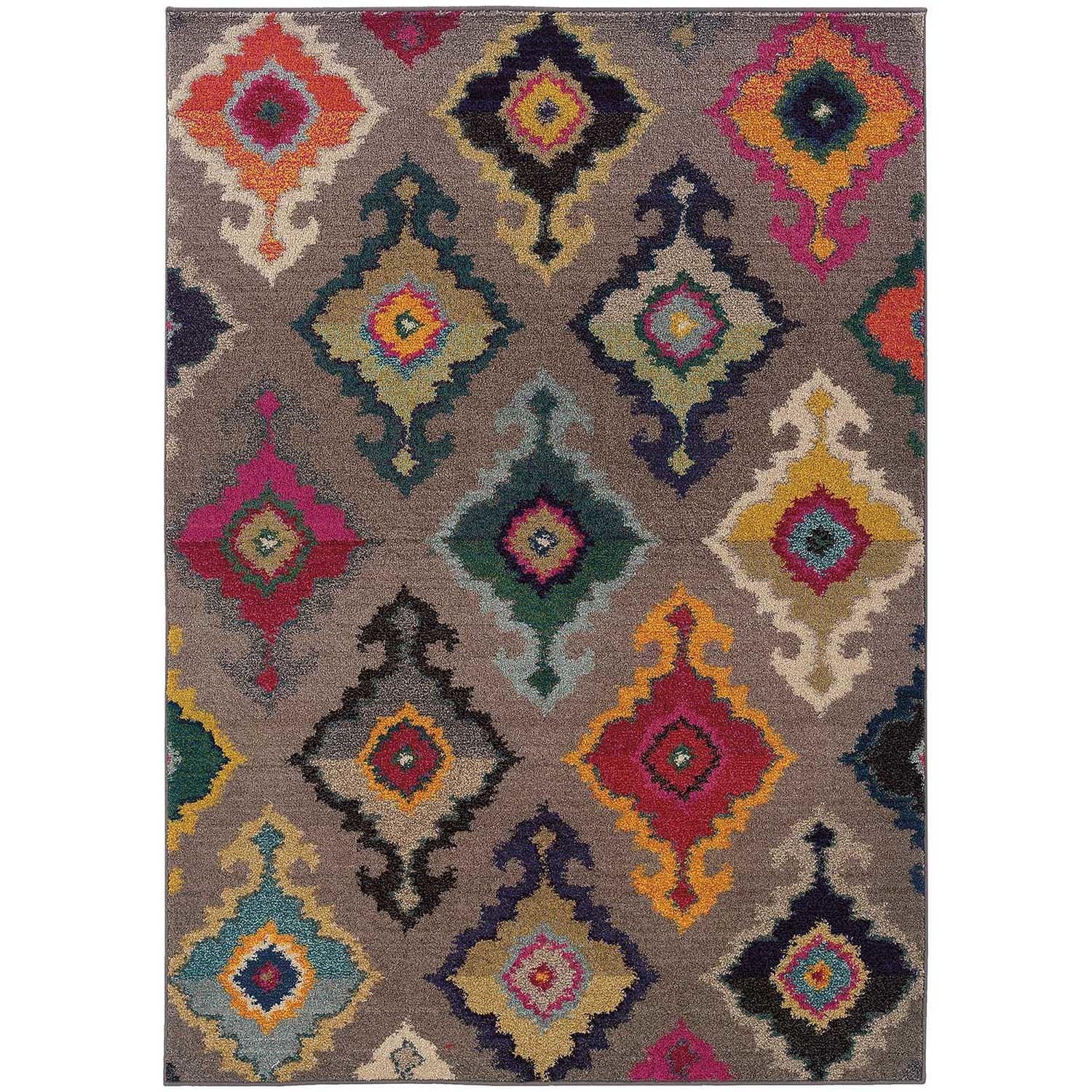 Kaleidoscope Grey/ Multi Polypropylene Rug (710 X 11)