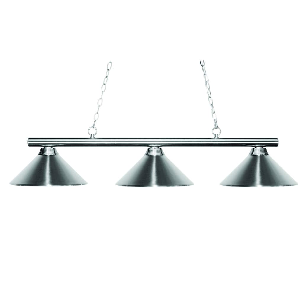 Sharp Shooter Chrome 3-light Billiard Light Fixture