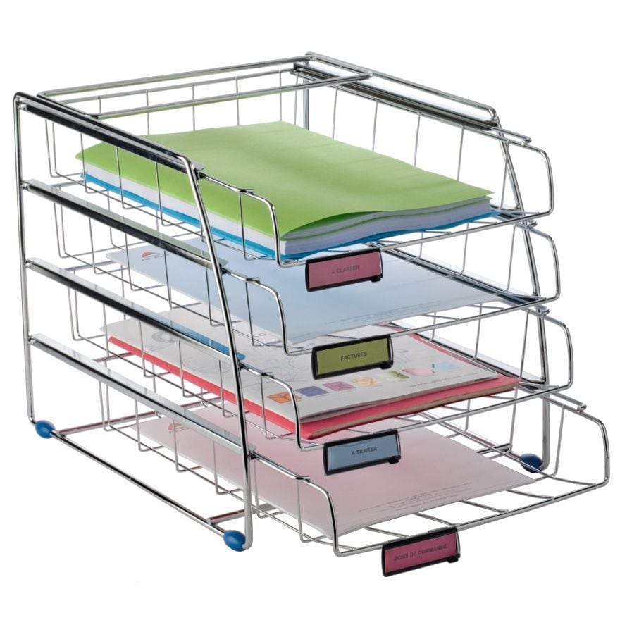 Chrome Front Load Letter Tray