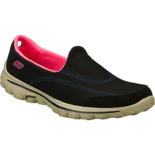 Women's Skechers GOwalk 2 All Weather Black/Navy Skechers Slip ons