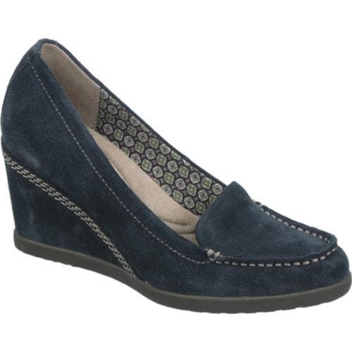 Women's Naturalizer Paisley Inky Navy Oil Velour Suede Naturalizer Wedges