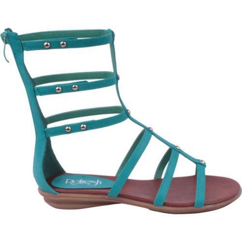 Women's Beston Vegas 01 Teal Faux Leather Beston Sandals