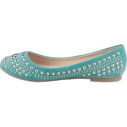 Women's Beston Melany 01 Green Faux Leather Beston Flats