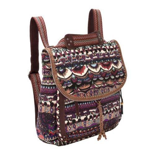 Women's Sakroots Artist Circle Convertible Backpack Cream One World Sakroots Fabric Bags