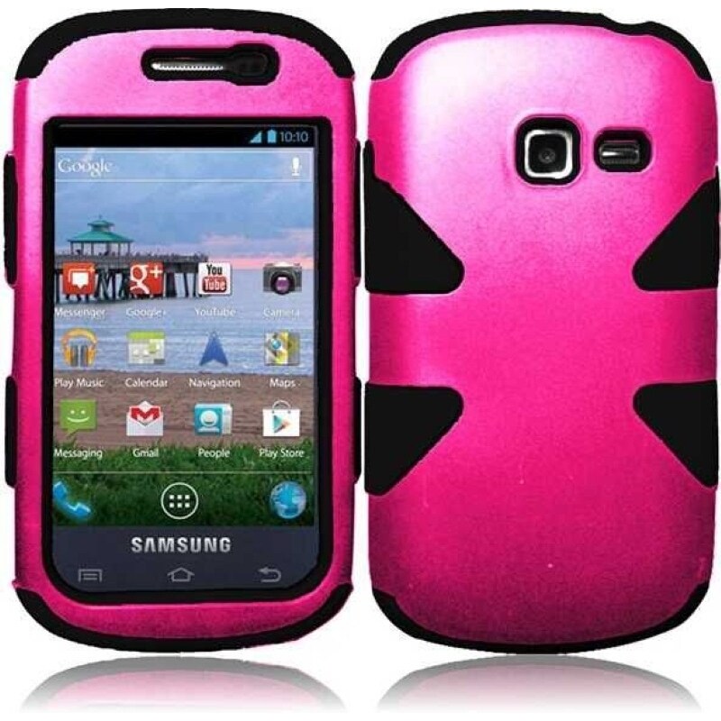BasAcc Hot Pink/ Black Case for Samsung Galaxy Centura S738C/ S730G BasAcc Cases & Holders