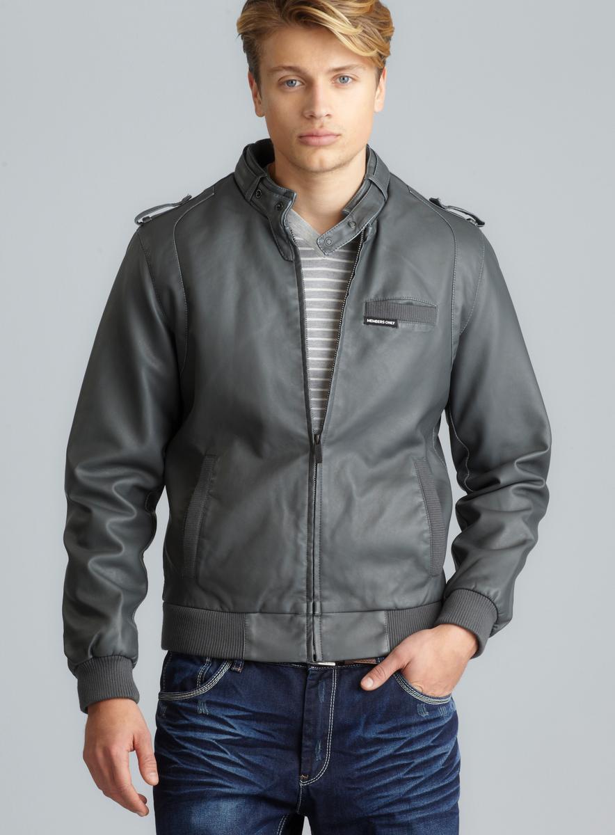 Shop Members Only Faux Leather Iconic Racer Jacket - Free Shipping ...