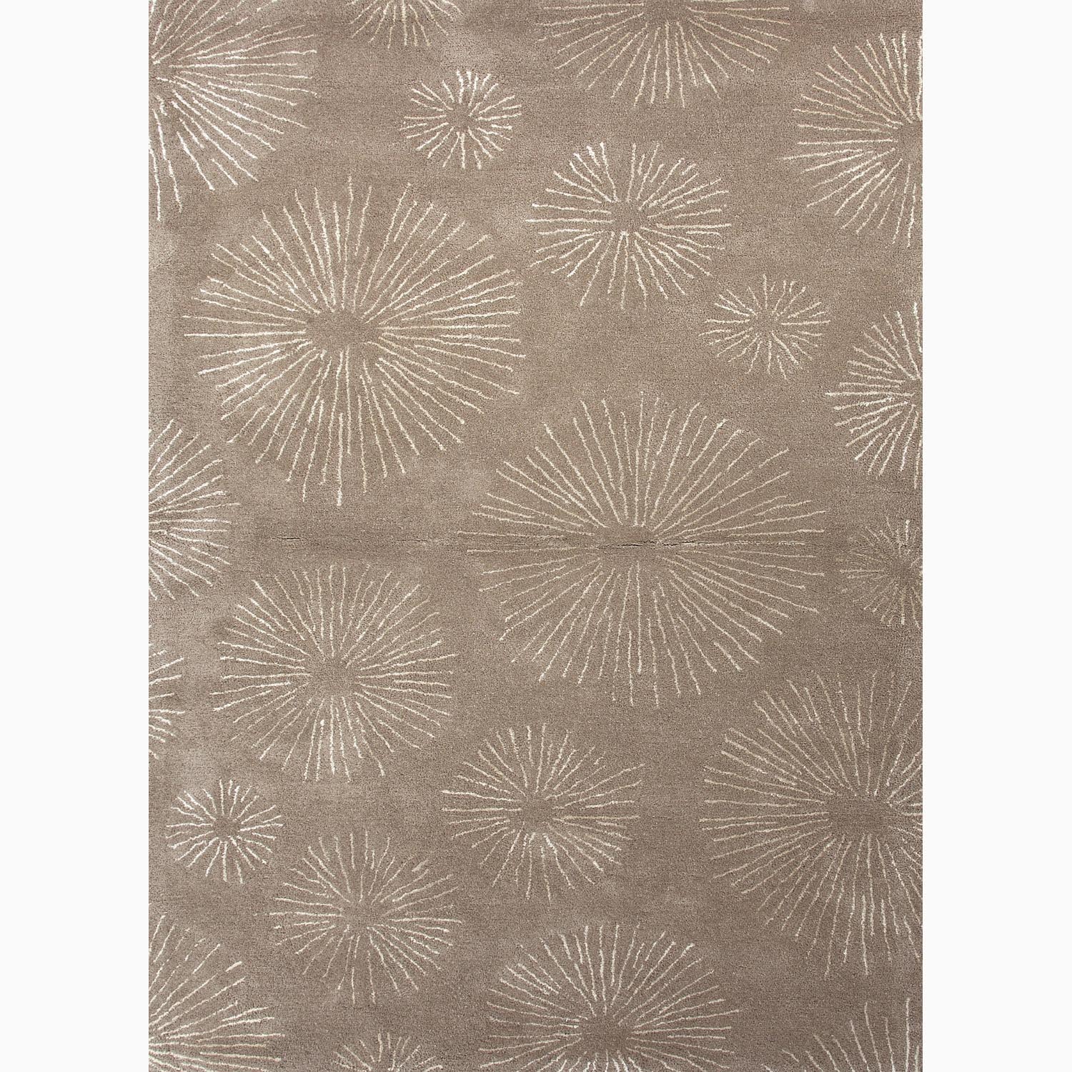 Handmade Tone on Tone Pattern Taupe/ Ivory Wool/ Art Silk Rug (9 x 12) JRCPL 7x9   10x14 Rugs