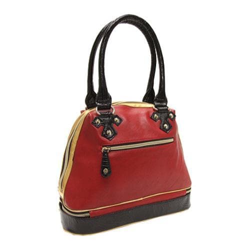 Women's Nicole Lee Sky Cross Rhinestones Satchel Red nicole lee Satchels