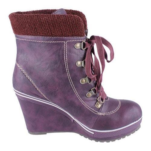 Women's Reneeze Angel 01 Burgundy Lace Up Boots Reneeze Boots