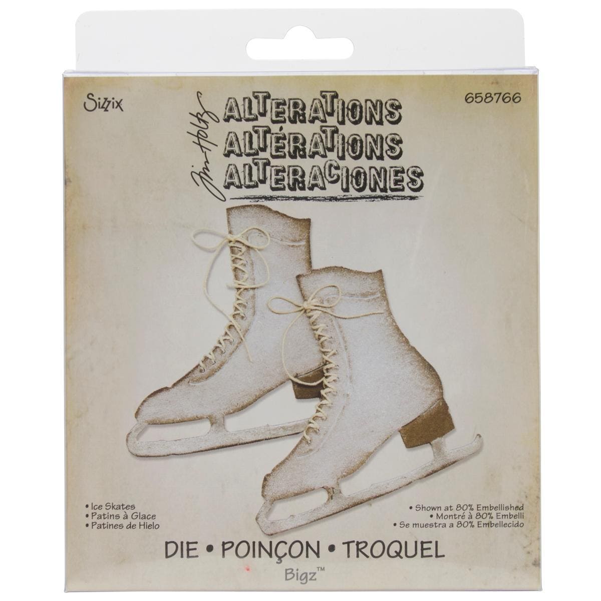 Sizzix Bigz Die By Tim Holtz 5.5 X6  Ice Skates