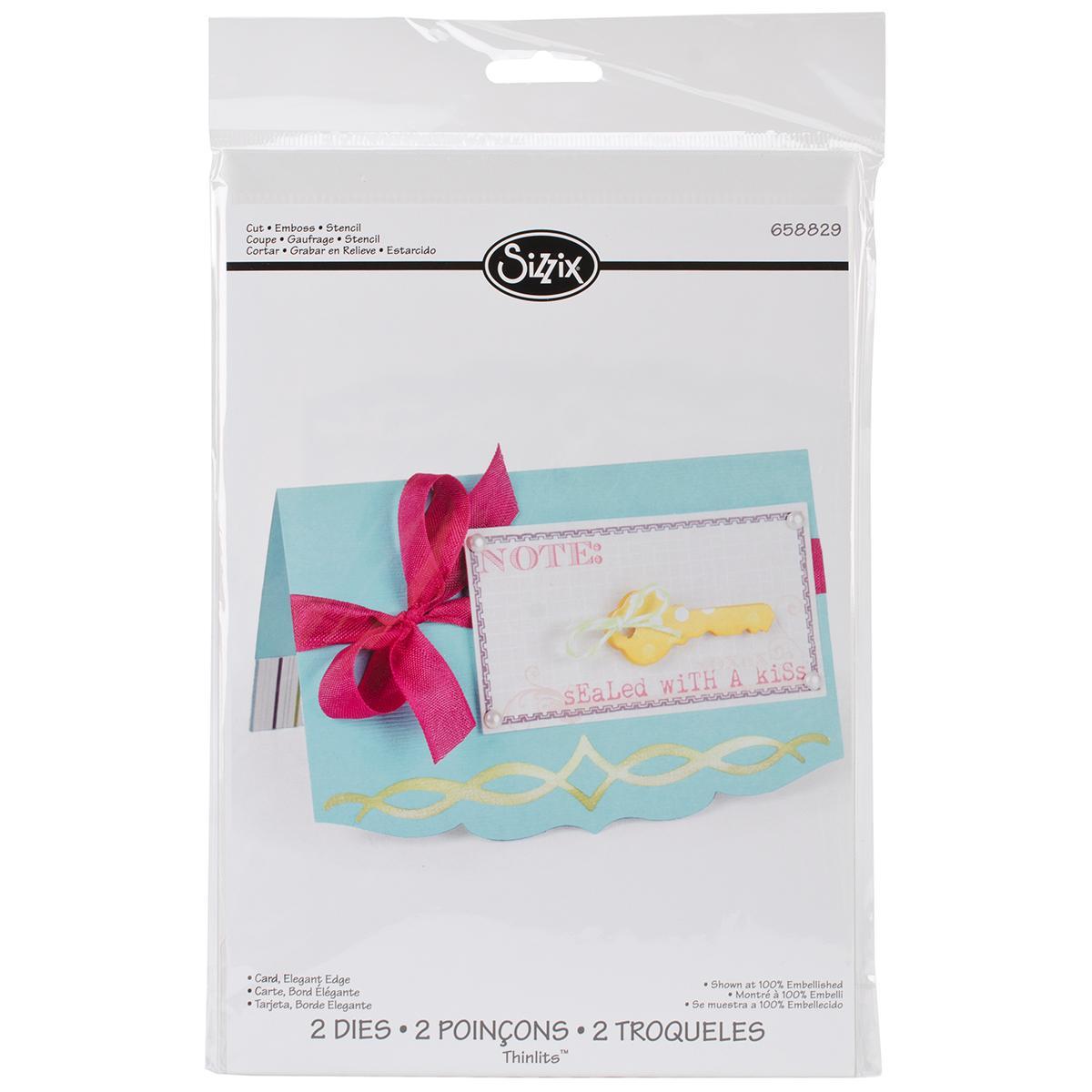 Sizzix Thinlits Dies 2/pkg  Elegant Edge Card