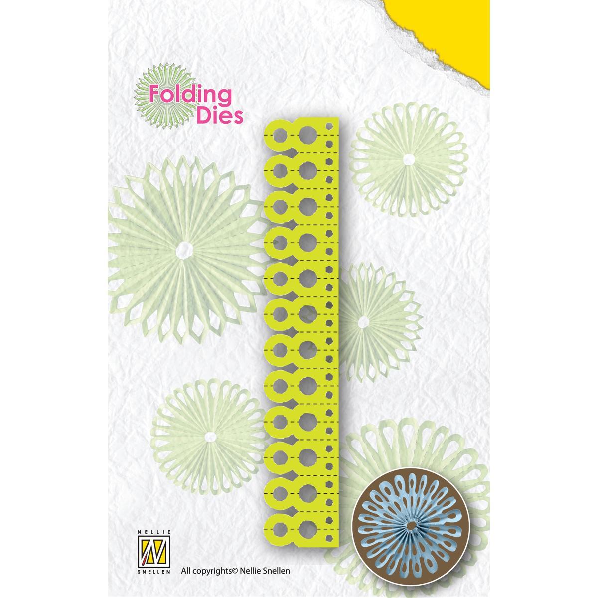 Nellies Choice Folding Dies  Round Point Rosette, 4 X6.25