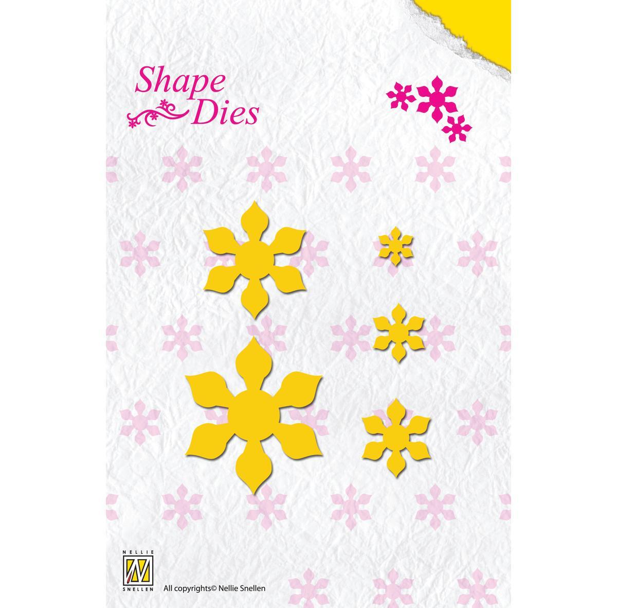 Nellies Choice Shape Dies  Folding Flower 2, 1.875 X1.875