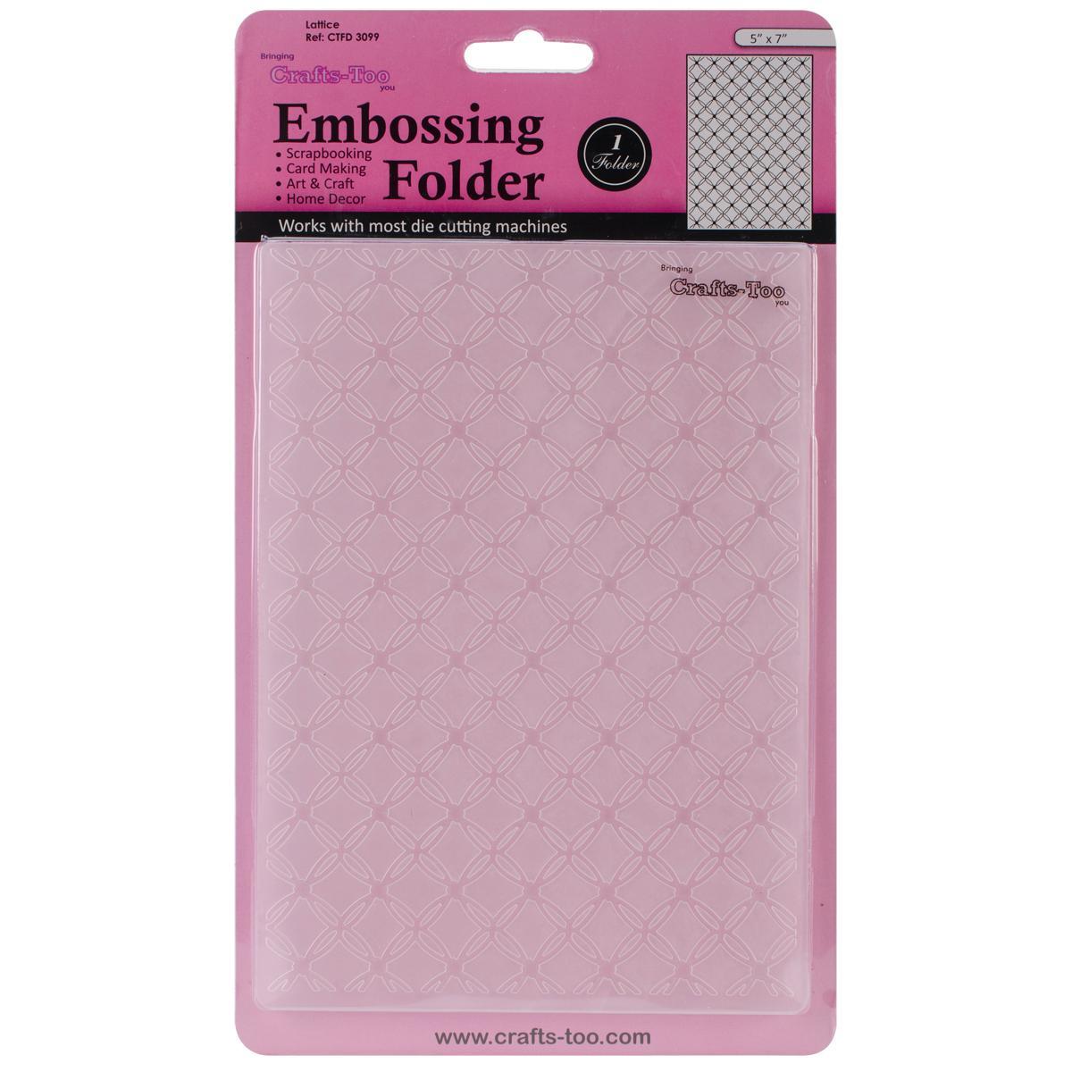 Crafts too Embossing Folder 5 X7  Lattice