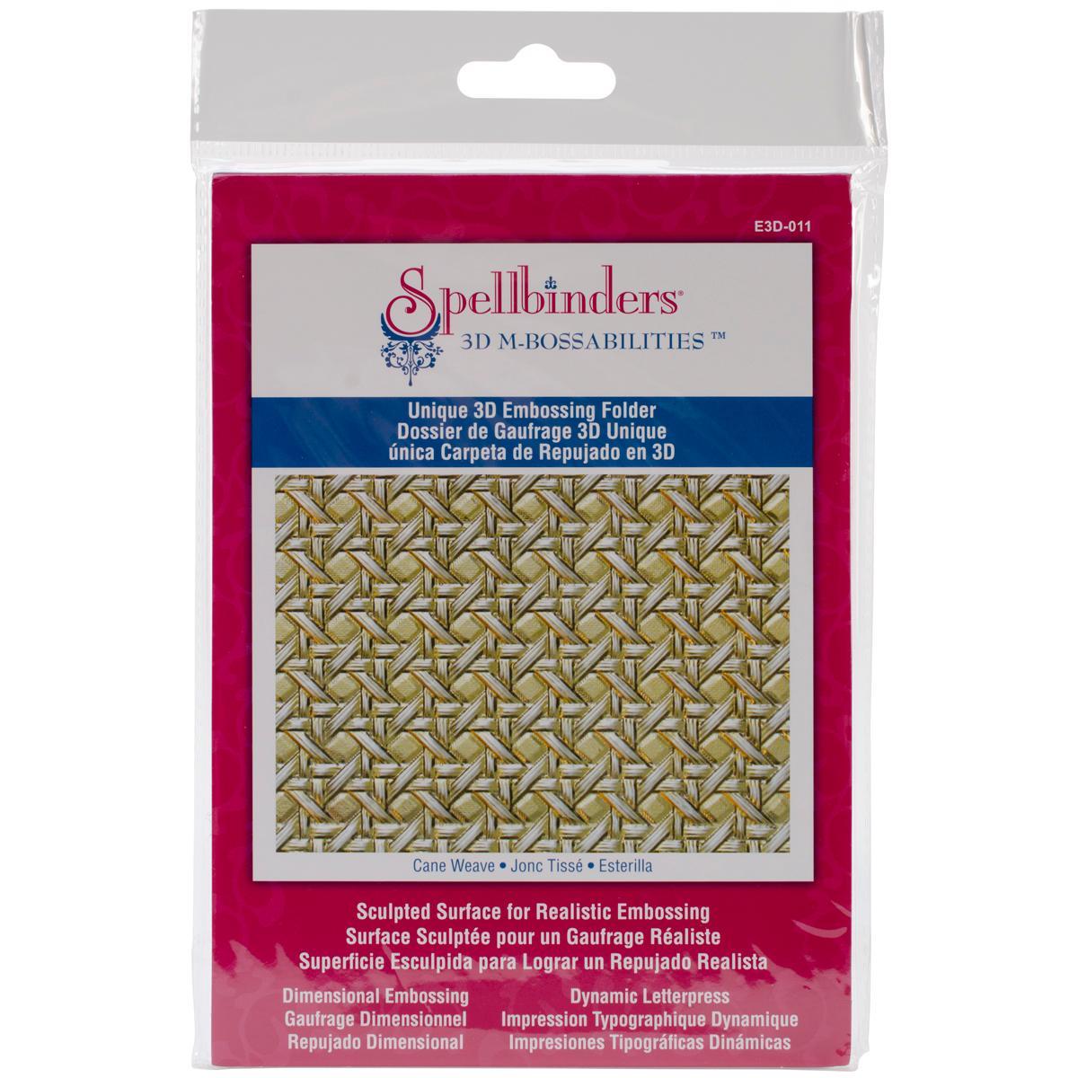 Spellbinders M bossabilities 3d Embossing Folder  Cane Weave