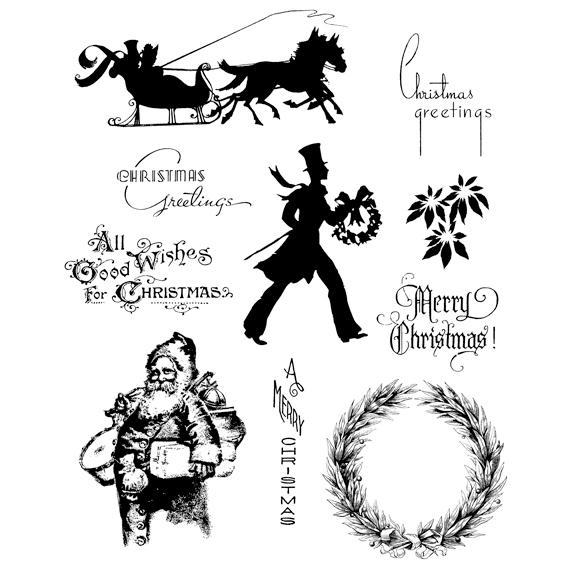 Tim Holtz Cling Rubber Stamp Set 7 X8.5  Mini Holidays #5