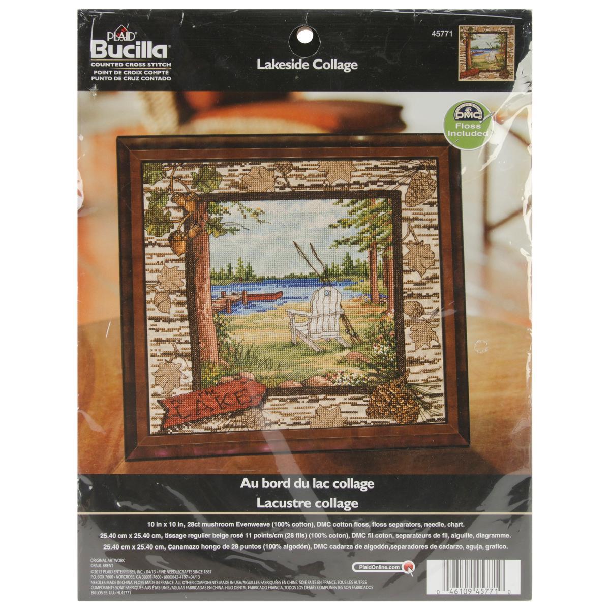 Lakeside Cottage Counted Cross Stitch Kit  10 X10 28 Count