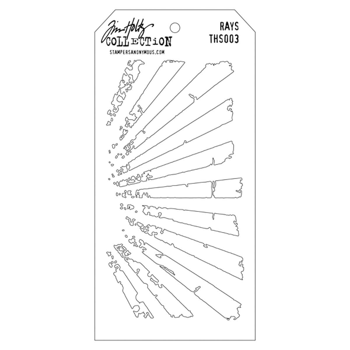 Tim Holtz Layered Stencil 4.125 X8.5  Rays