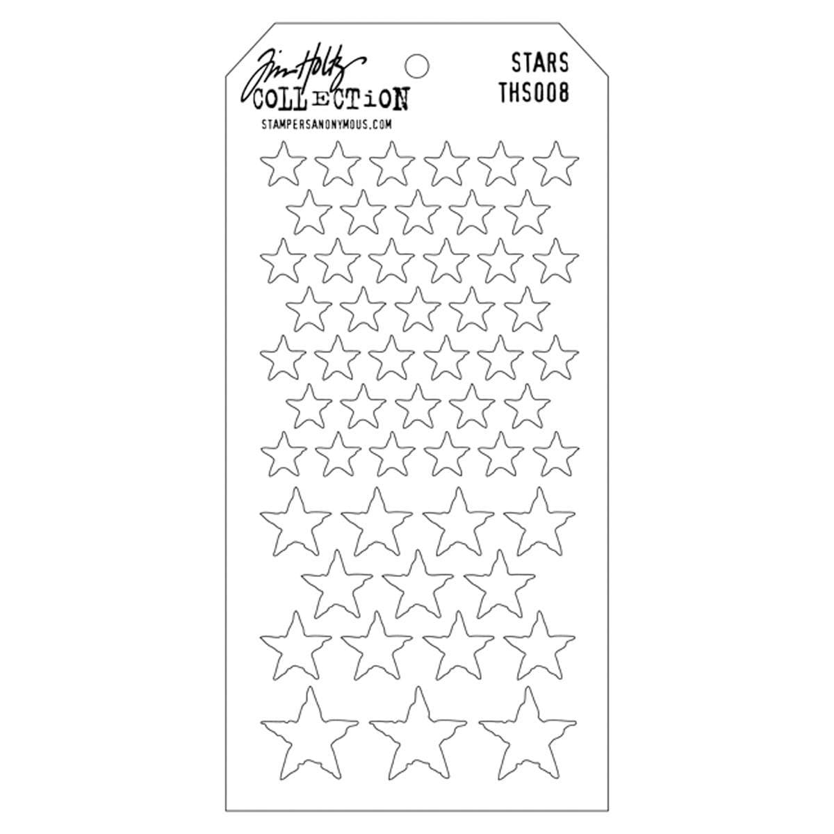 Tim Holtz Layered Stencil 4.125 X8.5  Stars