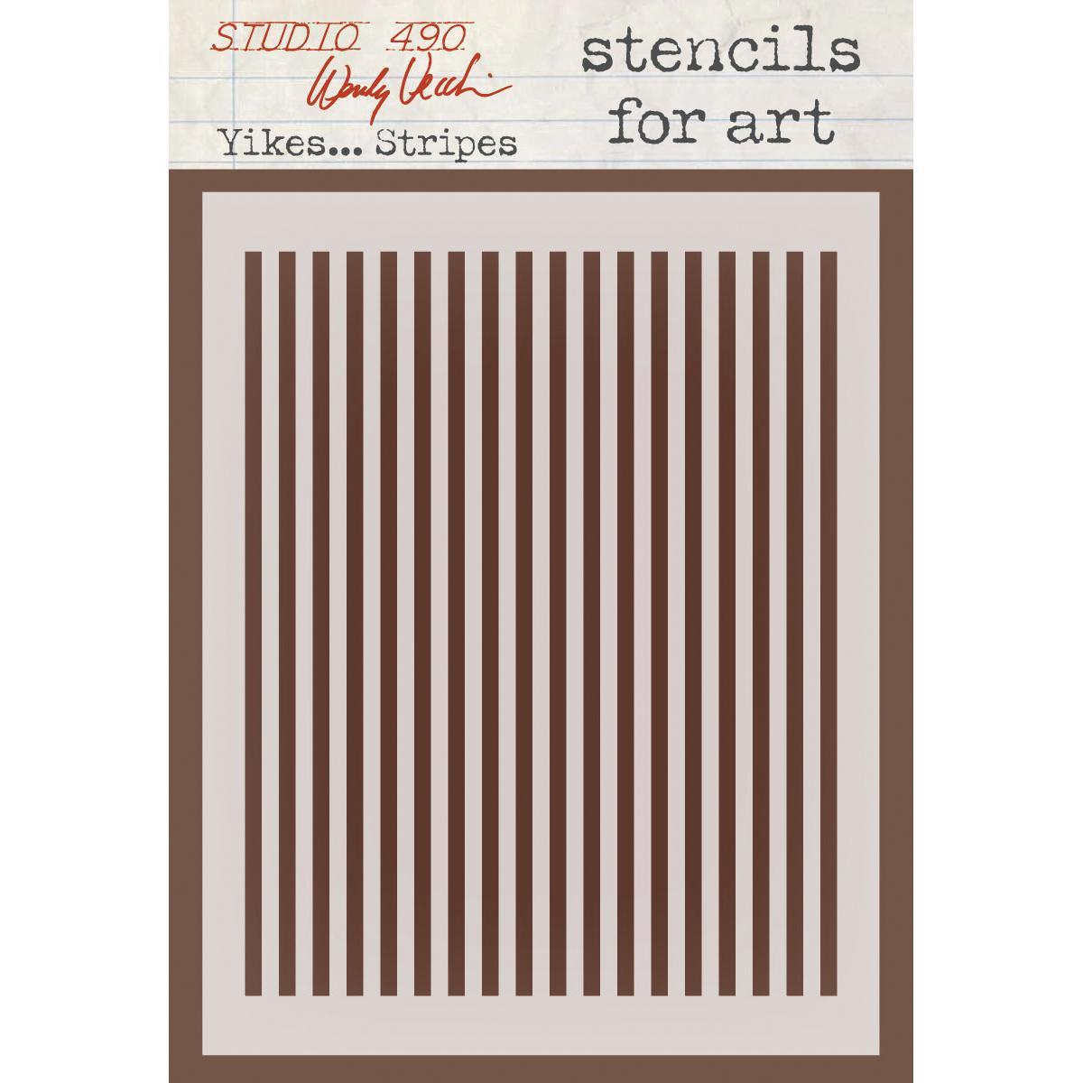 Wendy Vecchi Studio Stencil Collection 6.5 X4.5  Yikesstripes