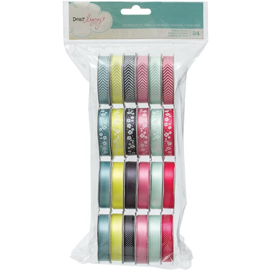 Polka Dot Party Value Pack Premium Ribbon 24/spools  Printed and Woven .375 X4ea