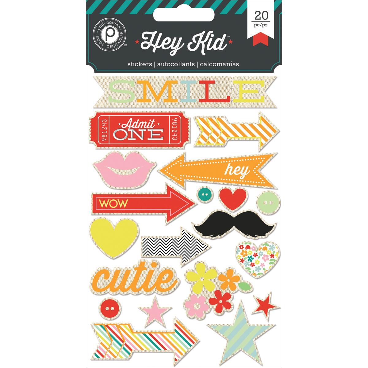 Hey Kid Printed Canvas Stickers 4 X6 Sheet