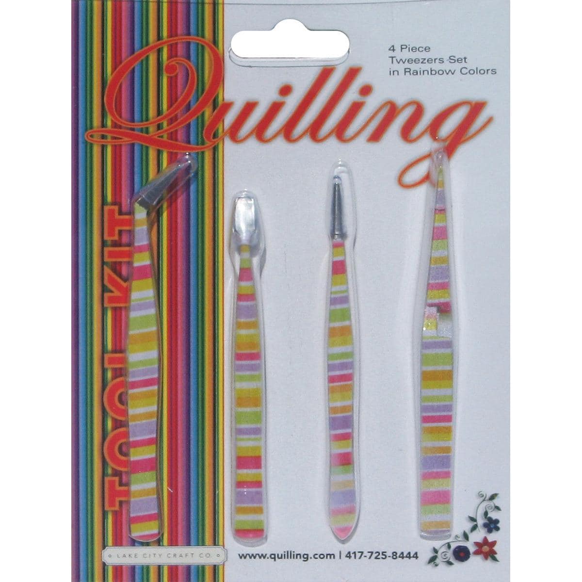 Tweezer Set 4pc   Rainbow