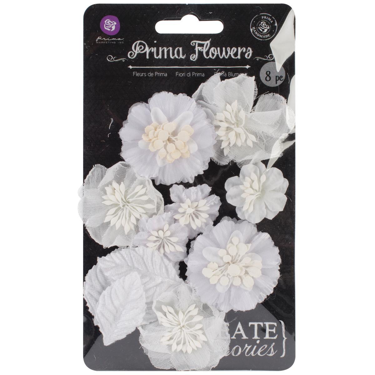 Olivia Fabric Flowers 1.25 To 2.75 8/pkg