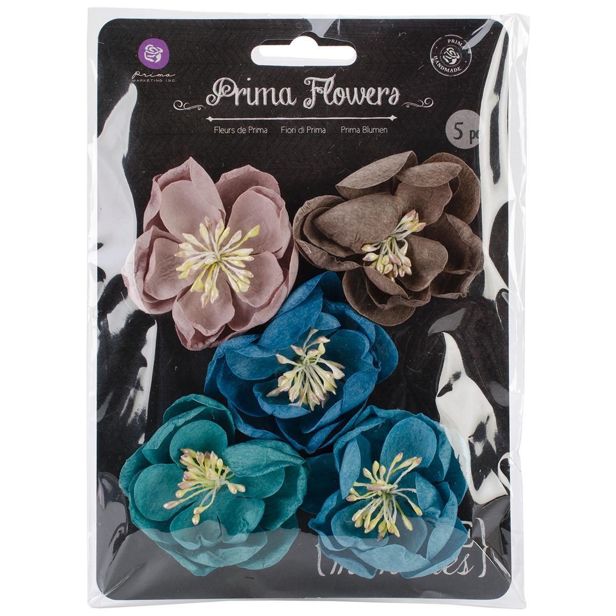 Serenity Mulberry Paper Flowers 2.25 5/pkg