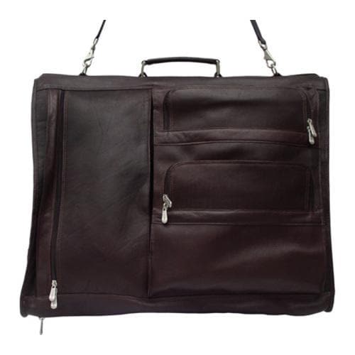 Piel Leather Executive Expandable Garment Bag 9116 Chocolate Leather