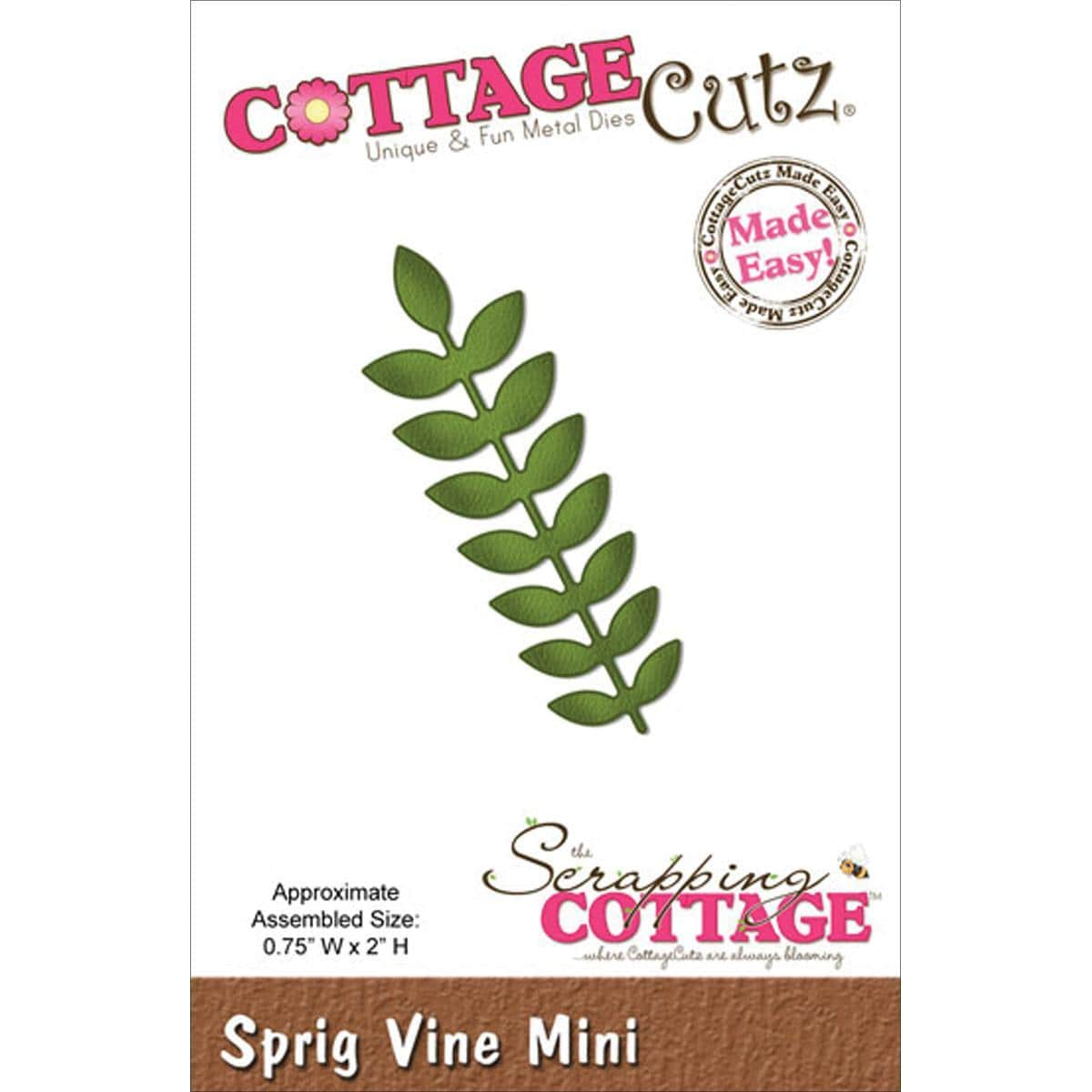 Cottagecutz Mini Die 1.75 X1.75  Sprig Vine