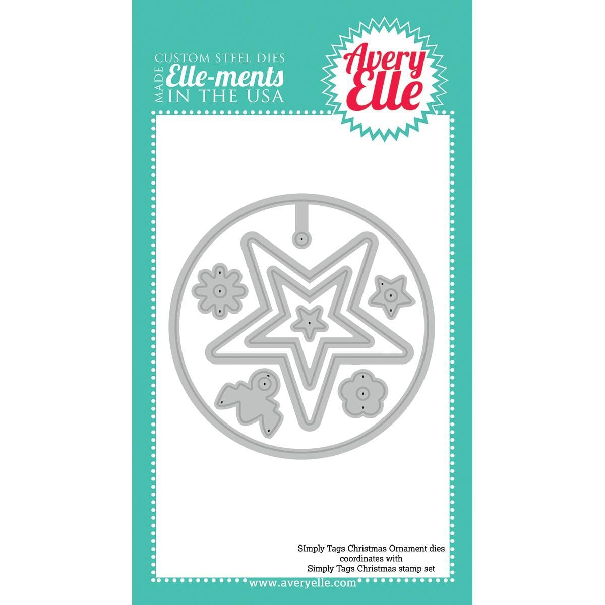 Elle ments Simply Tags Dies  Christmas Ornaments, .3125 To 3