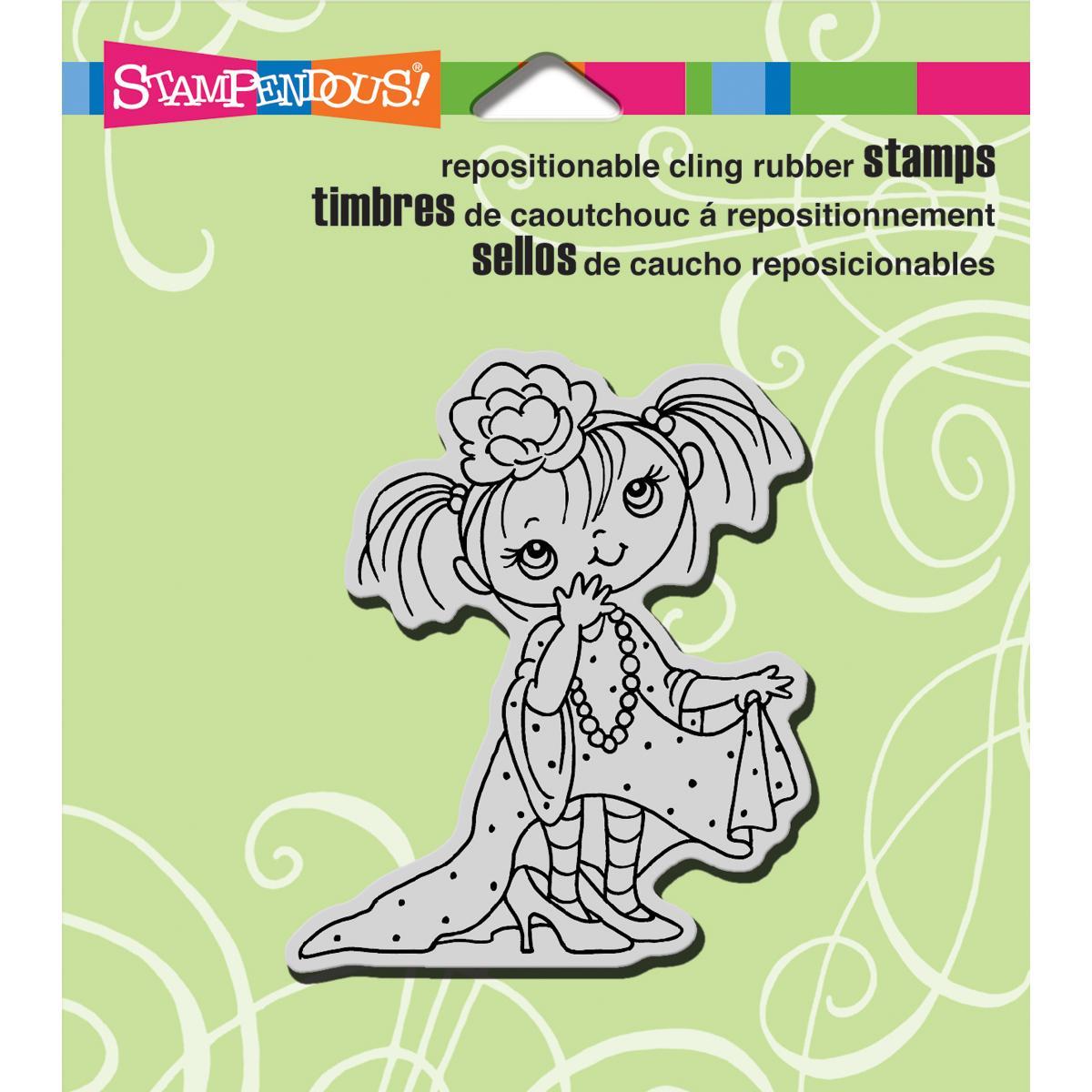 Stampendous Cling Rubber Stamp 3.5 X4 Sheet  Dress Up Kiddo