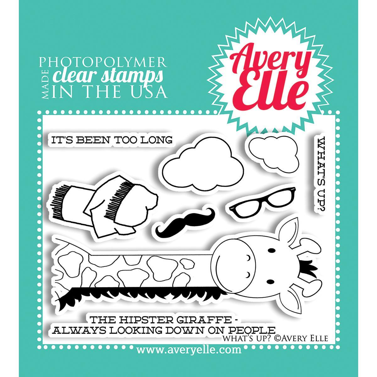 Avery Elle Clear Stamp Set 4 X3   Whats Up