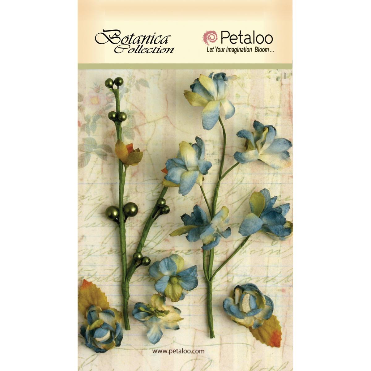 Botanica Floral Ephemera  Grey Blue