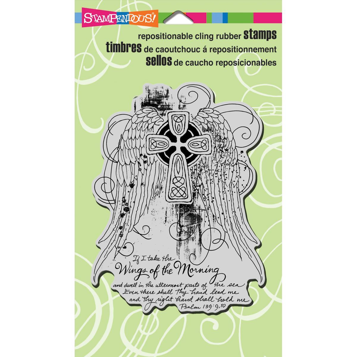 Stampendous Cling Rubber Stamp 4 X6 Sheet  Winged Cross