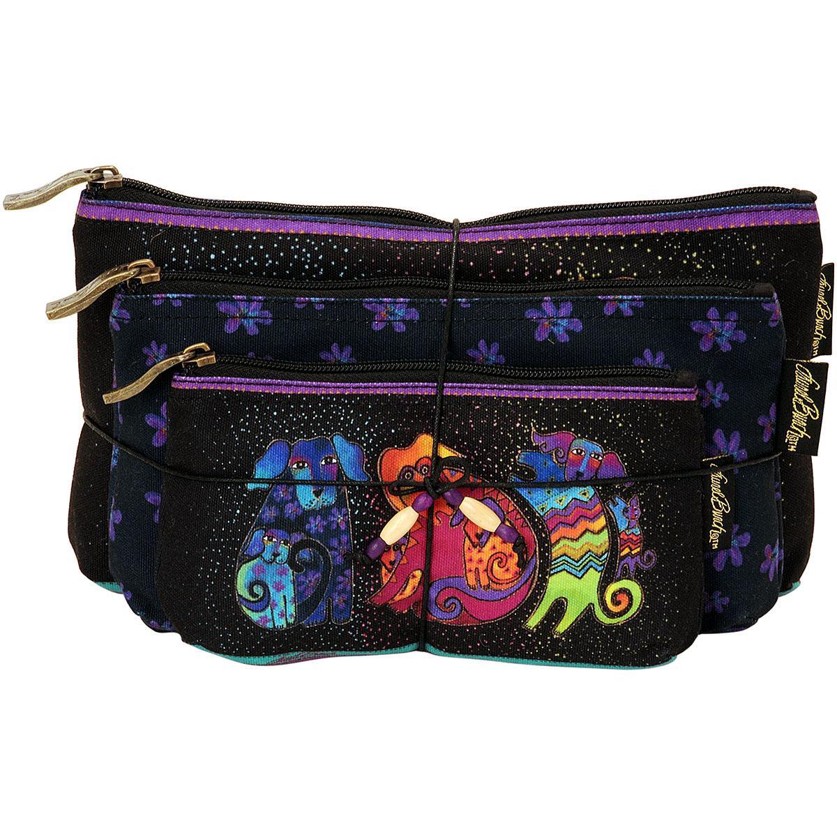 Cosmetic Bag Set Of Three  Dog and Doggies