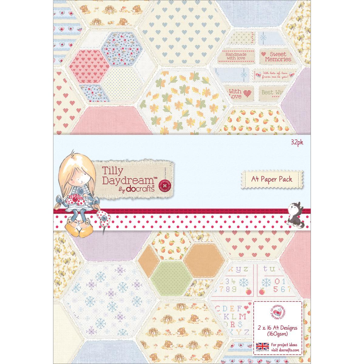 Tilly Daydream Paper Pack A4 32/sheets  16 Designs/2 Each, 160gsm