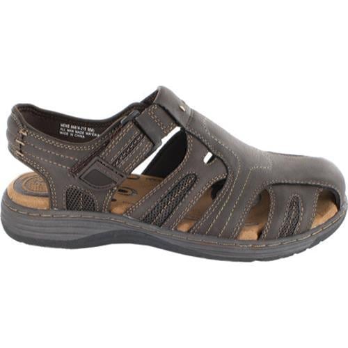 Men's Nunn Bush Ripley Brown Crazy Horse Nunn Bush Sandals