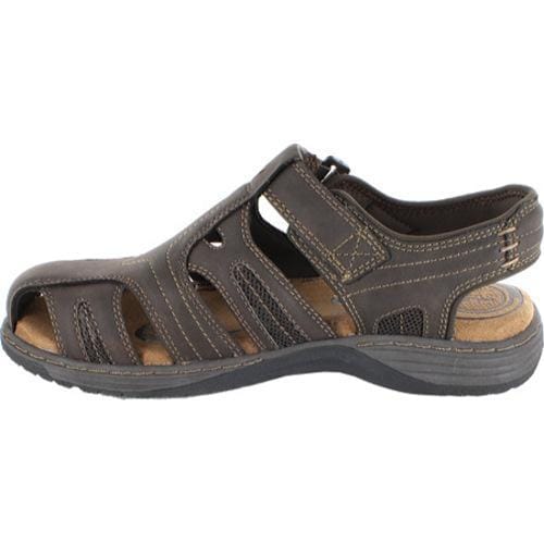 Men's Nunn Bush Ripley Brown Crazy Horse Nunn Bush Sandals