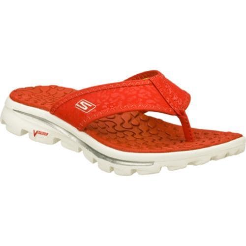 Women's Skechers GOwalk Move Beach Bum Red Skechers Sandals