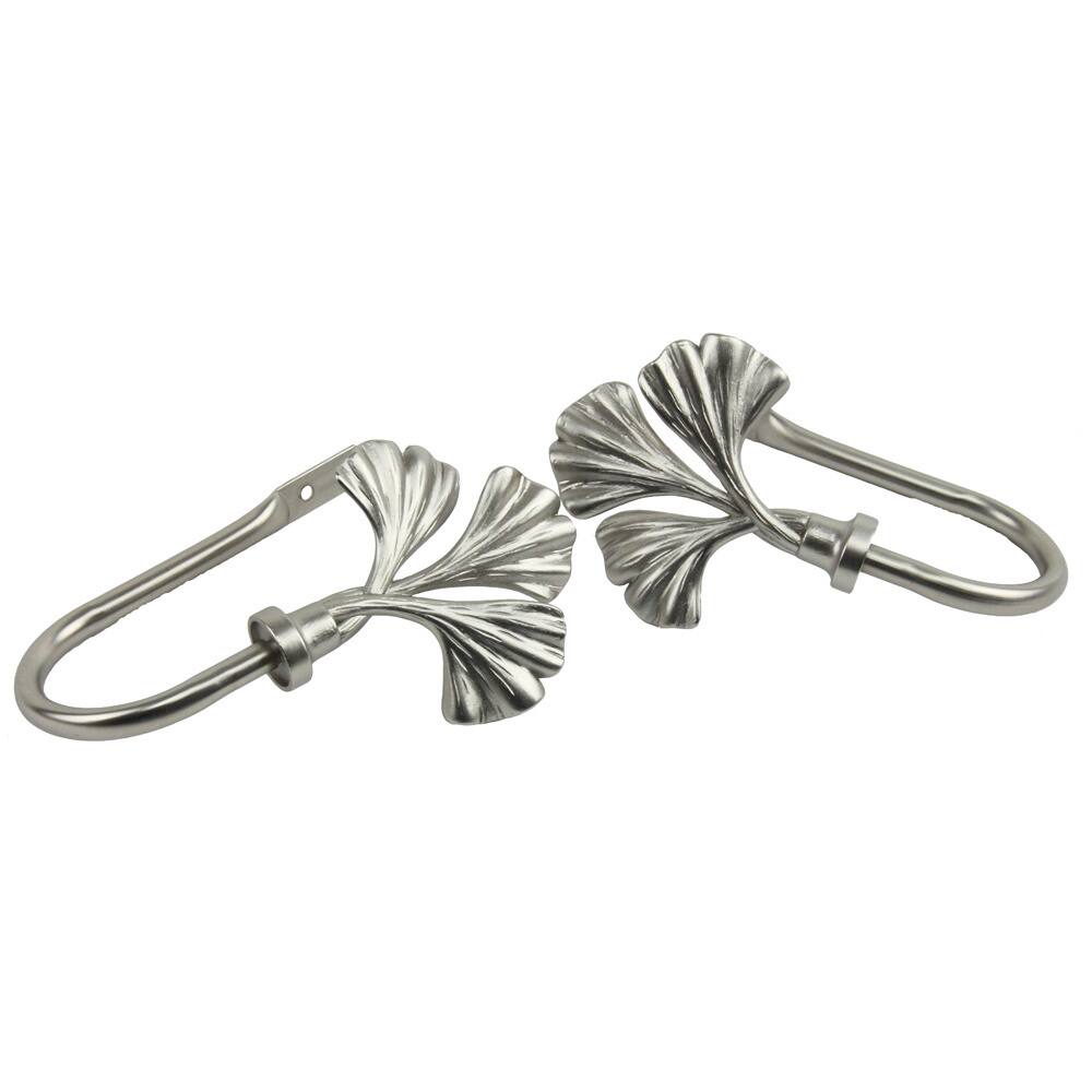InStyleDesign Satin Nickel Luck Curtain Holdback Set (Set of 2) - n/a
