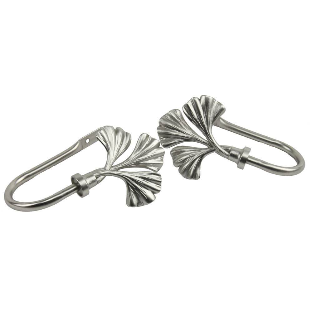 InStyleDesign Satin Nickel Luck Curtain Holdback Set (Set of 2) - n/a