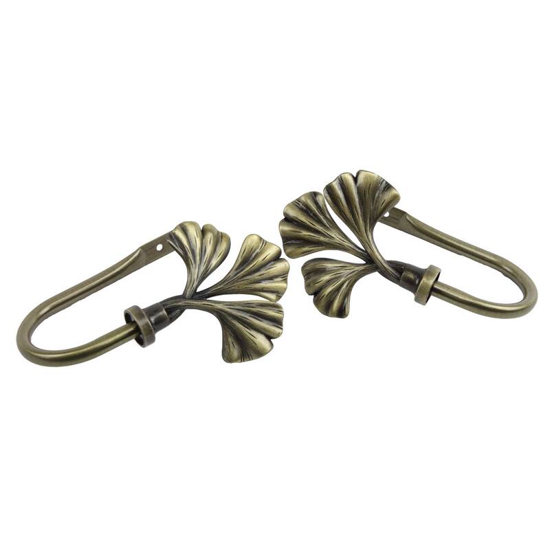 InStyleDesign Antique Brass Luck Curtain Holdback Set (Set of 2) - n/a - Antique Brass