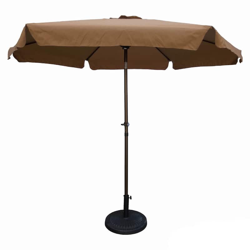 St. Kitts 9-foot Aluminum Patio Umbrella with Crank (Base not included) - Chocolate
