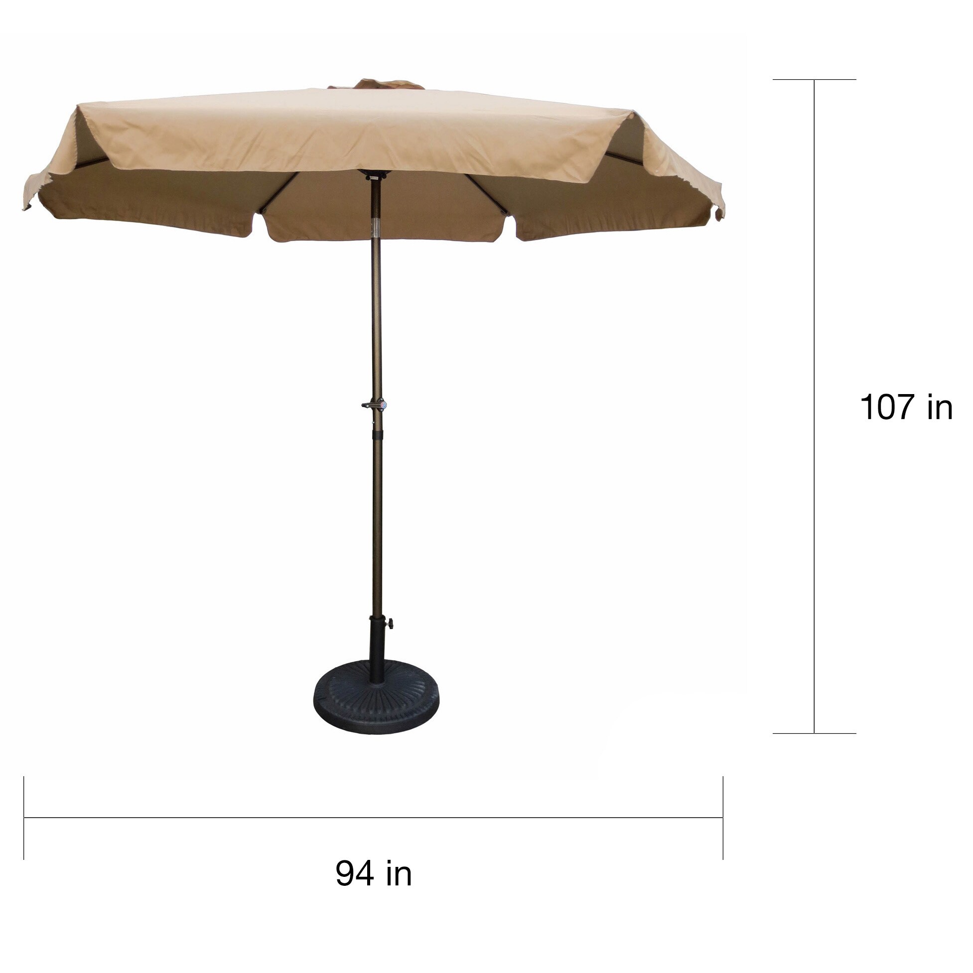 Shop Black Friday Deals On International Caravan St Kitts 9 Ft Aluminum Patio Umbrella With Crank Base Not Included Overstock 8300204