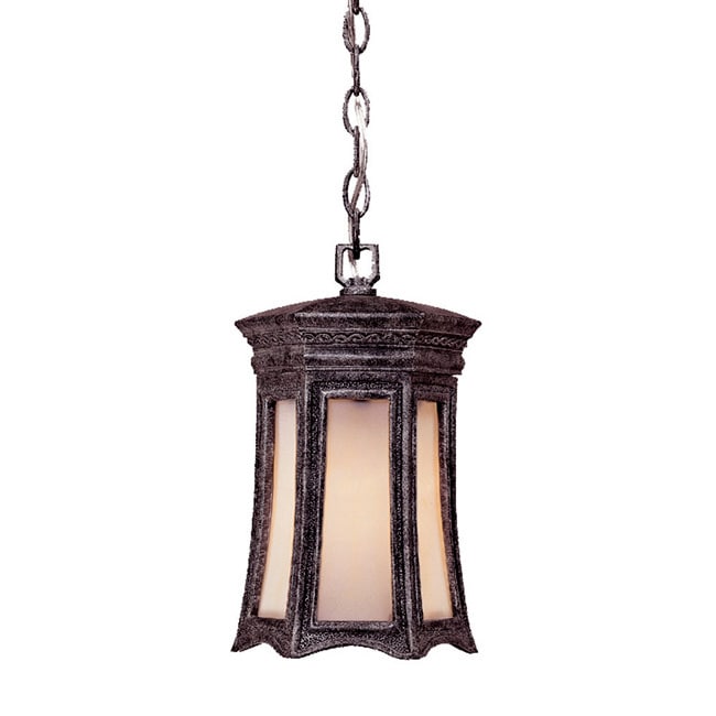 Hanging Lantern 1 light Outdoor Stone Light Fixture