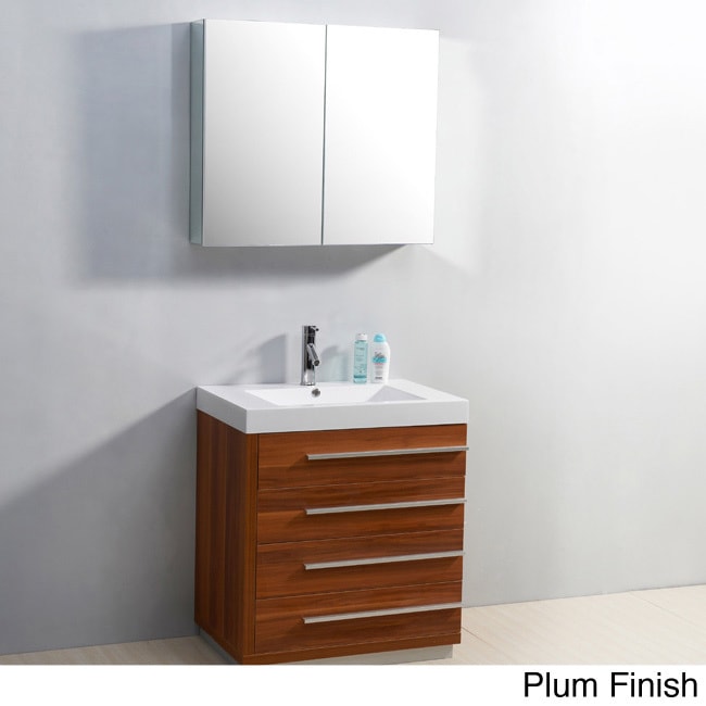 Virtu Virtu Usa Bailey 30 inch Single sink Bathroom Vanity Set Oak Size Single Vanities